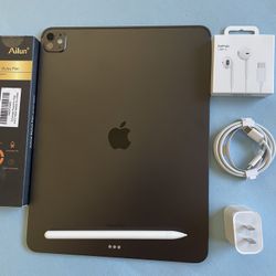 Apple IPad Pro 13”  (M4 chip /OLED display/ 2024 Model) 512GB with keyboard, pen & Accessories 
