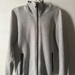 UNIQLO Men's Grey Stretch Full Zip Dry Tech Jacket 