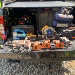 Assorted tools electric and battery powered