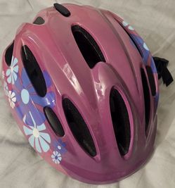Kids Bike Helmet Pink Floral