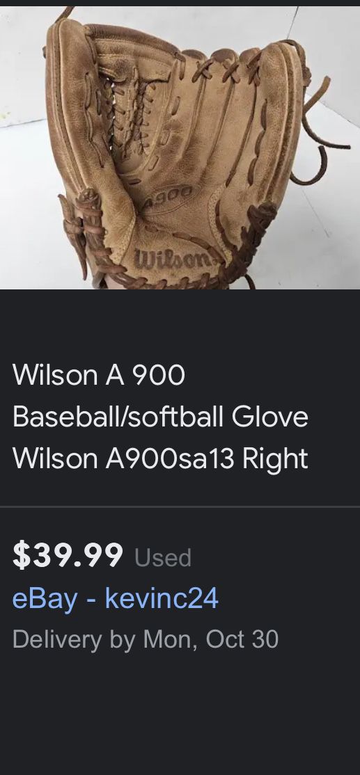 Wilson Glove Softball/basseball 
