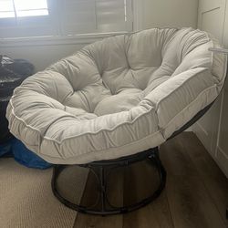 Papasan Chair With Grey Cover 
