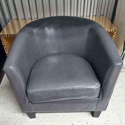 Faux Leather Club Chair