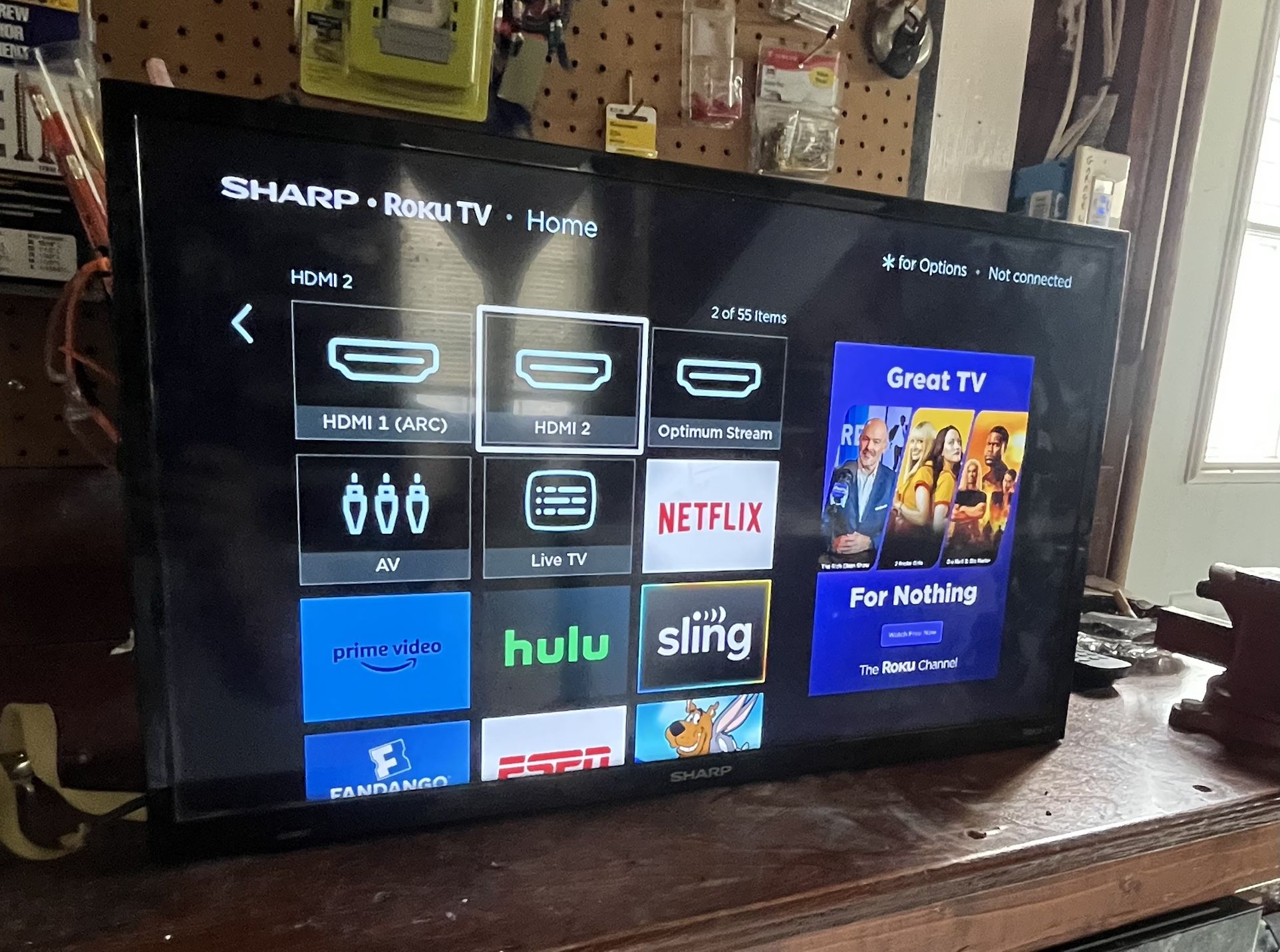 24 Inch Sharp Smart TV With Roku