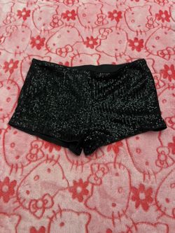 Sequin shorts low rise