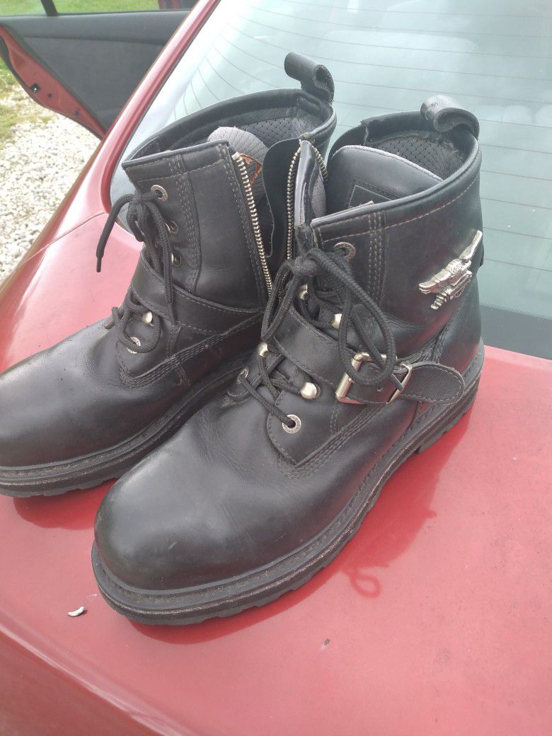Harley Davidson Size 10.5 Leather Motorcycle Boots