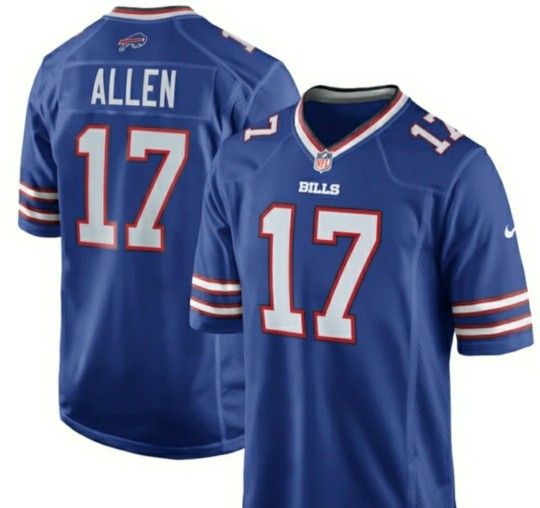 New! Josh Allen Buffalo Bills Team Game Player Jersey - Royal XL