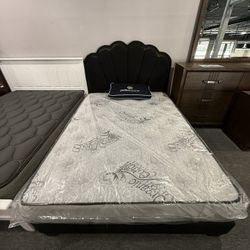 Full Bed Frame With LED Lights 