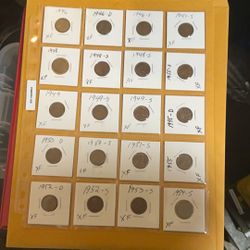 20 Vintage Wheat Back Pennies From 40s & 50s