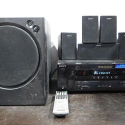 Sony Surround Stereo Receiver & Speaker System w/ Subwoofer 