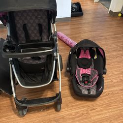 Stroller, car seat and base set