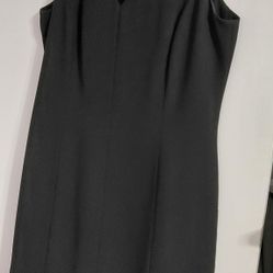 Cash Only Jones New York Little Black Dress With Neck And Hemline Cutwork Size 16