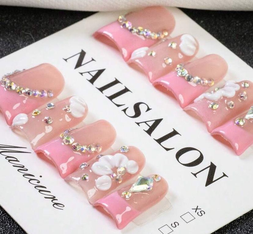 Pink Duck Sturdy Press On Nails