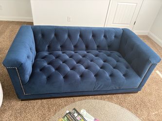 Never Used-Modern 2 Seater Love Seat Blue