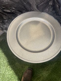 Silver charger plates