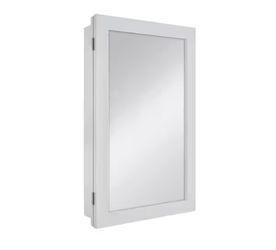 Glacier Bay 15-1/4 in. W x 26 in. H Framed Recessed or Surface-Mount Bathroom Medicine Cabinet with Mirror, Gray @805