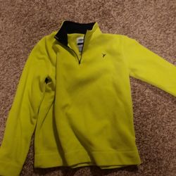 Yellow Green Quarter-Zip Fleece Pullover