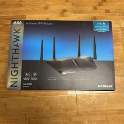 NETGEAR Nighthawk AX6 6-Stream AX4300 WiFi Router Model RAX45 New/Sealed