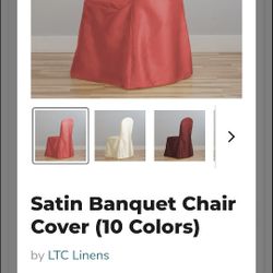 Banquet Satin RED Chair Covers 