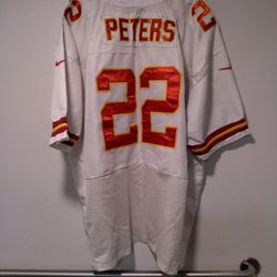 Nike NFL White Chiefs Fans Jersey Football Sewn Letters 22 Peters.