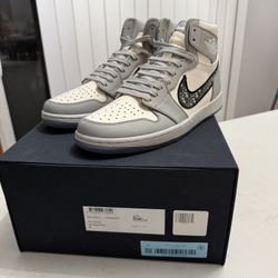 Dior X Air Jordan 1 High Size 9.5 DS 100% Authentic 