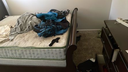 Wood Sleigh Bed Frame