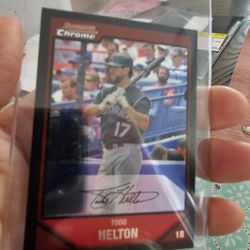 Todd Helton Colorado Rockies 07 Bowman Chrome Baseball Card '19 Topps Archives Baseball Card 