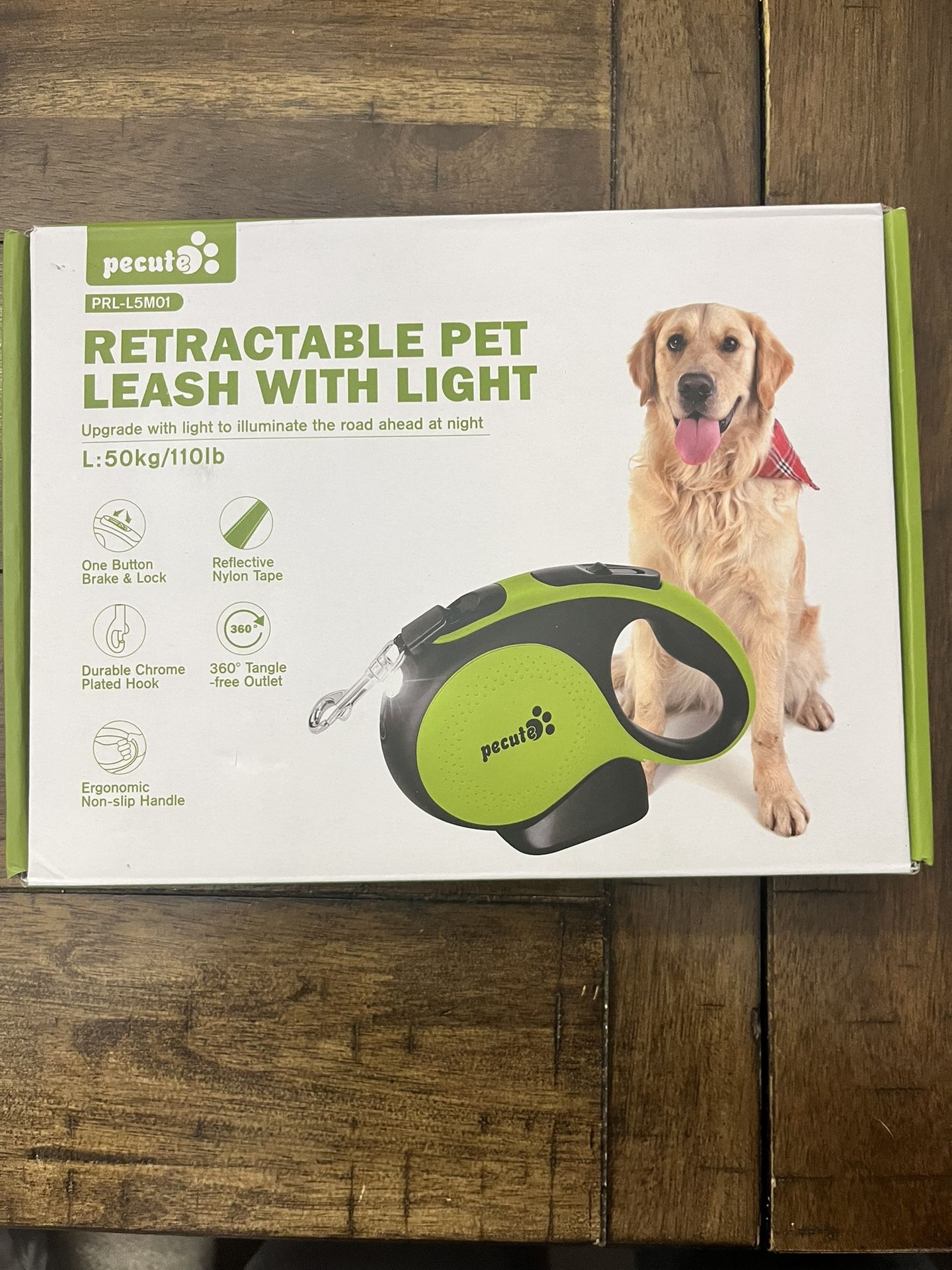 Retractable Pet Leash With Light