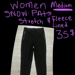 Women STRETCH SNOW PANTS . FLEECE LINED 35$ NEW 