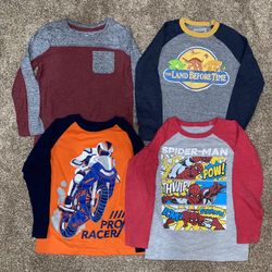 Boys Long Sleeve Shirts (4), Size 5