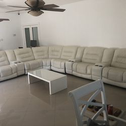 Leather Living Room Sectional Sofa