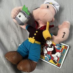 vintage 1997 popeye plush figure 
