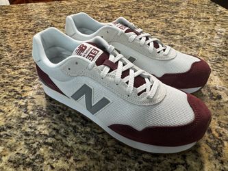 New Balance 515 Classics White With Washed Burgundy Mens Size 10 ML515TWT