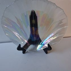 Rainbow Shell Art Plate 