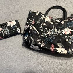 Kate Spade Handbag W/matching Wallet (large)