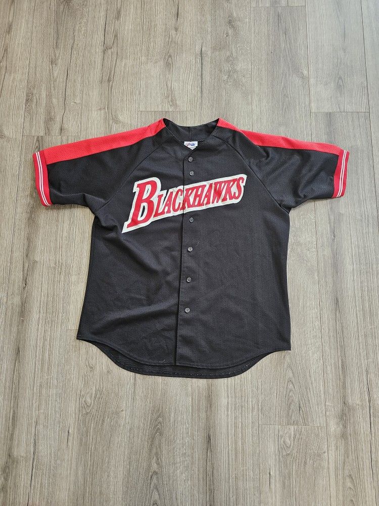 Vintage Chicago Blackhawks Baseball Jersey Mens Size XL
