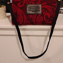 Burgundy And Black Pendleton Medium Purse