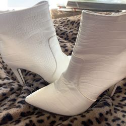 Cute White Boot Heels