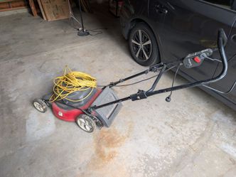 Electric mower with extension cable