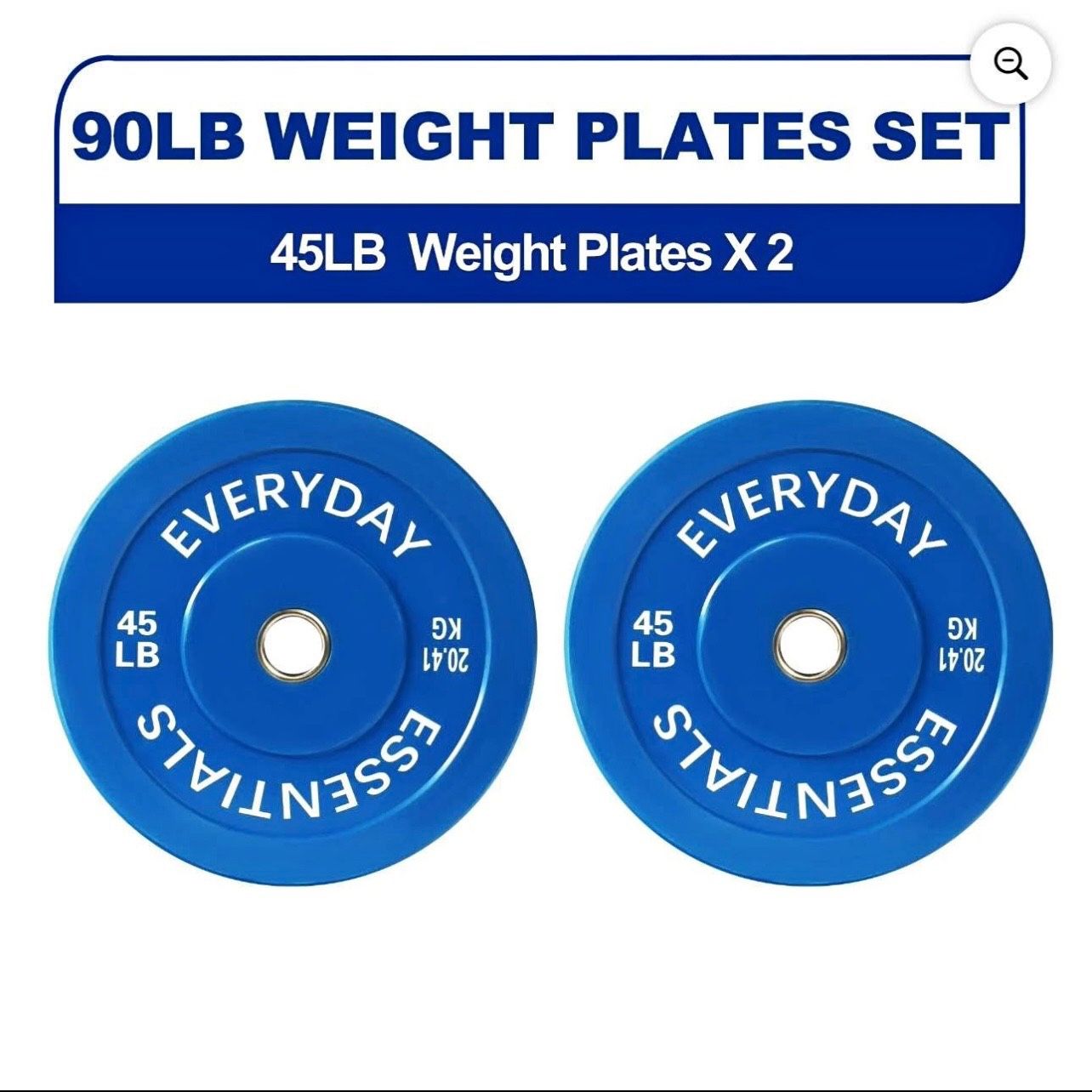 A pair of 45 bumper weights