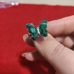 Malachite Adjustable Butterfly Ring