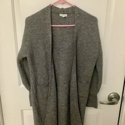 Long Sleeve Newburry Kustoms Gray Cardigan Size Small