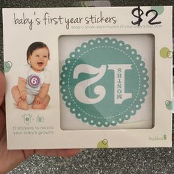 Baby’s First Year Months Stickers NEW