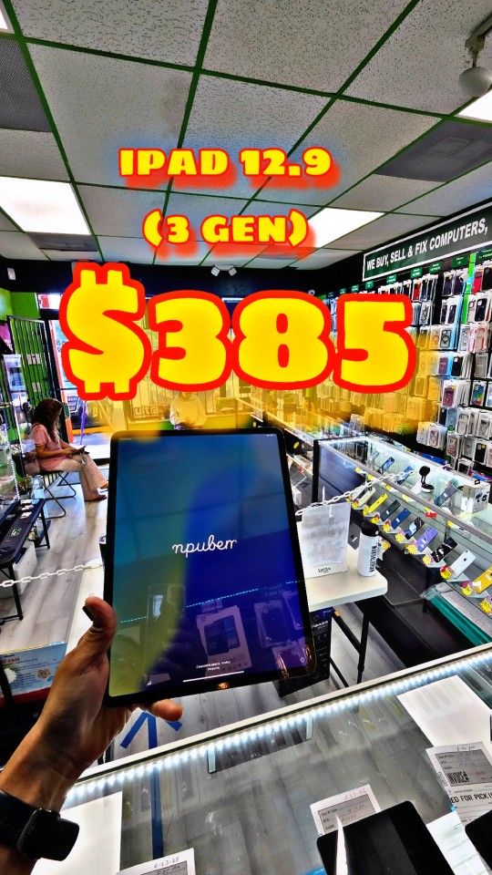 iPad 12.9β β 3rd GenerationπΎ 64 GBπ° Only $385!