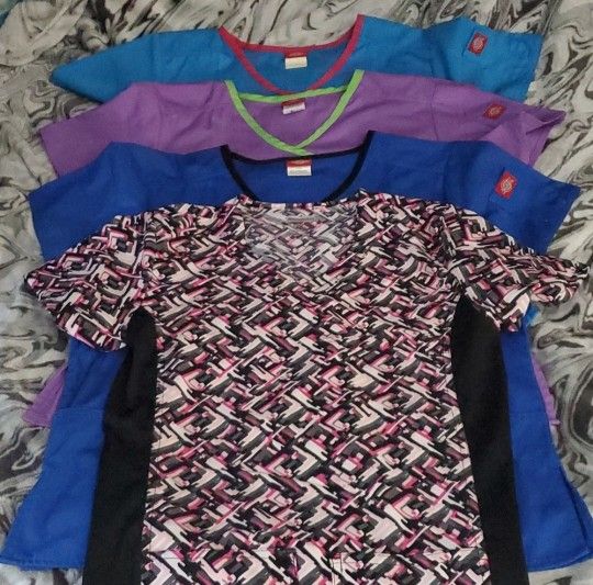 4 Small Scrub Tops
