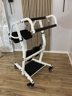 Sit to Stand Lift, Patient Transport Unit with Wheels, Stand Assist Lift for Elderly, for Muscle Building & Fall Prevention, Standing Transfer Device 