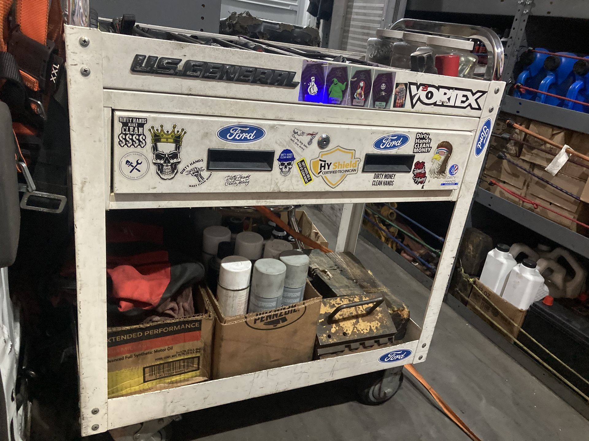 Service Cart With Locking Drawer and Bigger Wheels
