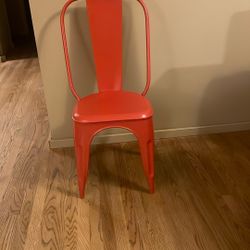 Orange Metal Chair 