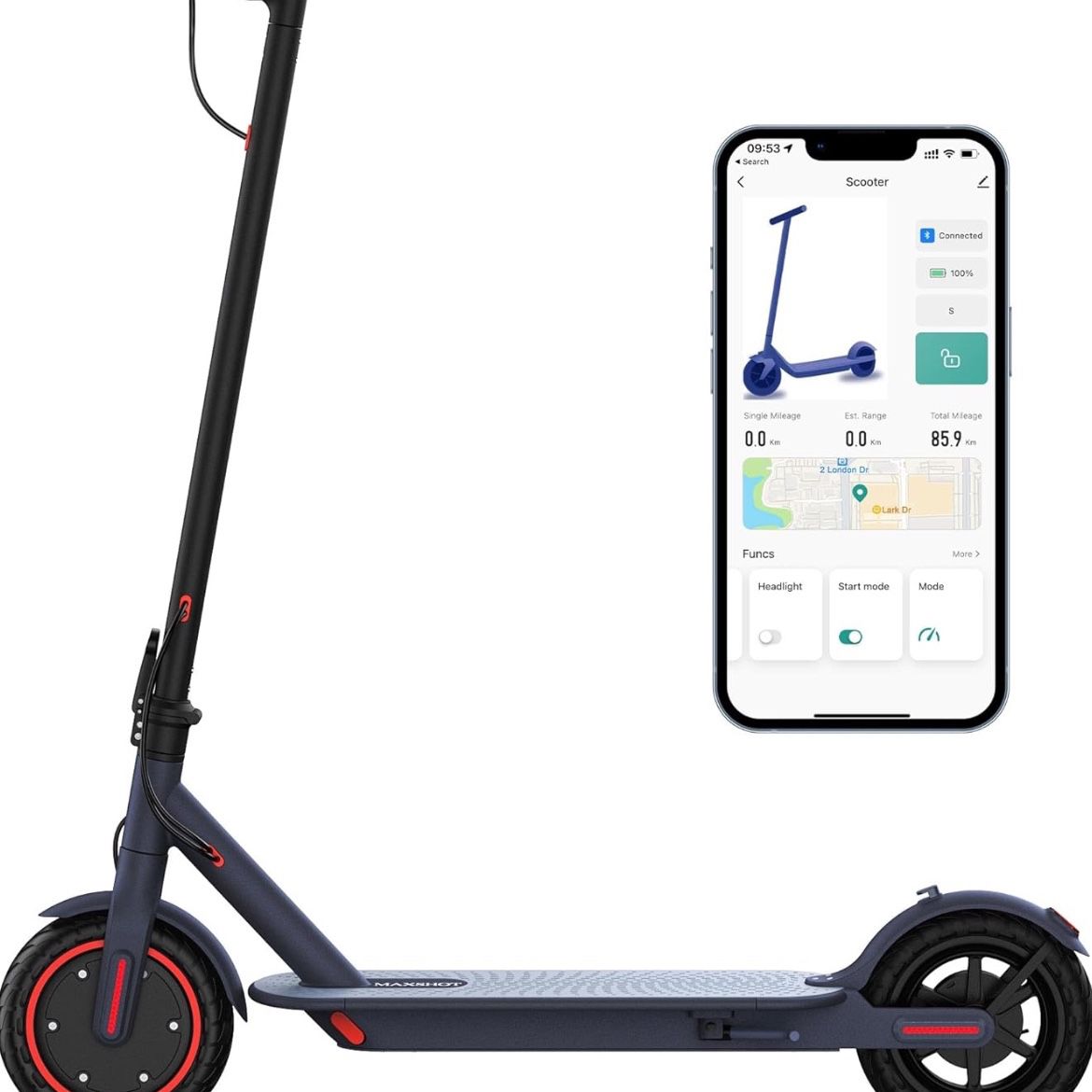 Wholesale V1 Electric Scooter - 350W Motor, Max 21 Miles Long Range, 19Mph Top Speed, 8.5" Tires, Portable Folding Commuting Electric Scooter Adults