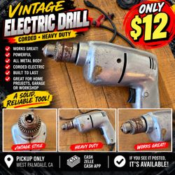 🔧 VINTAGE CORDED ELECTRIC DRILL – WORKS GREAT! – $12 🔧